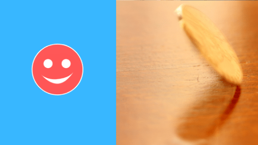 une pièce de monnaie en or virevolte